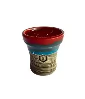 Shisha Bowl Kolos Mita Red with Blue (130)