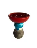 Shisha Bowl Kolos Harunta Red with Blue (130)