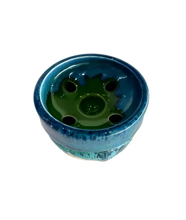 Shisha Bowl Kolos Rikule Azure with Green