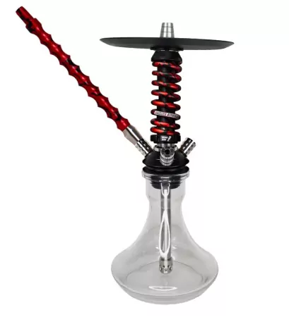Shop Hookah Mamay Customs Coilovers Micro ANOD Black-Red(Shaft,mouthpiece)