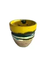 Shisha Bowl Kolos Rikule Yellow with Blue (111)