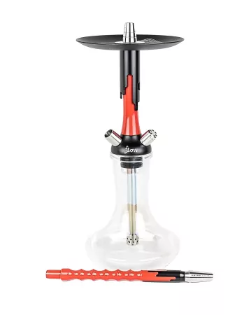 Hookah Mamay Customs Flow Red-Black (Shaft,mouthpiece)