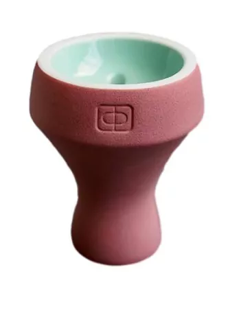 Shisha Bowl Forma Turkish Concrete Red with Light Green