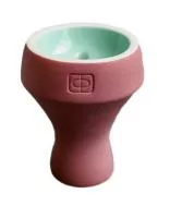 Shisha Bowl Forma Turkish Concrete Red with Light Green