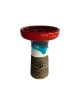 Shisha Bowl Kolos Grown+ Red with Blue (130)