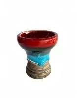 Shisha Bowl Kolos Turkkilainen Red with Blue (130)