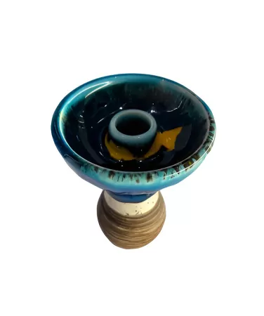 Shisha Bowl Kolos Harunta Blue with Yellow