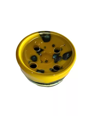 Shisha Bowl Kolos Rikule Yellow with Blue (111)