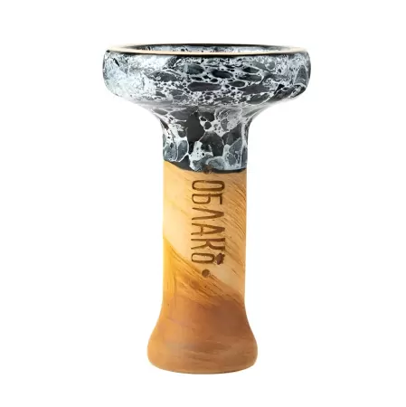 Order Shisha Bowl Oblako Black Glaze (Black and White Marble)
