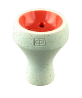 Shisha Bowl Forma Turkish Concrete Green with Red