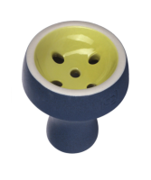 Shisha Bowl Forma Turkish Concrete Blue with Yellow