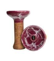 Shisha Bowl Oblako Phunnel M Glaze (Cherry-White Marble)