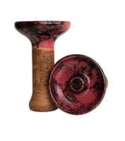 Shisha Bowl Oblako Phunnel M Glaze (Raspberry-Black Marble)