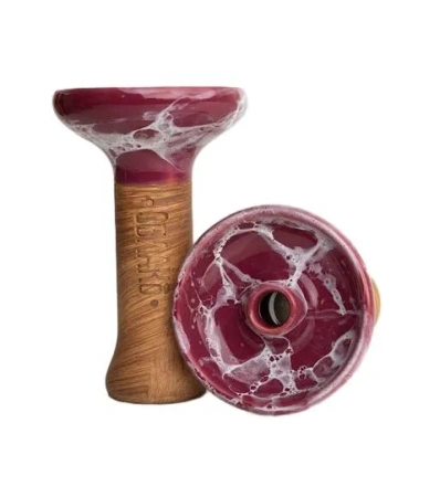 Price Shisha Bowl Oblako Phunnel M Glaze (Cherry-White Marble)