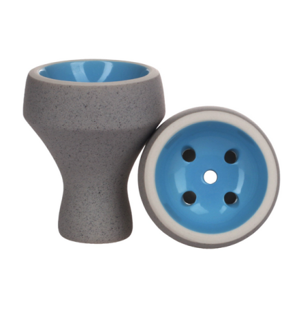 Shisha Bowl Forma Turkish Concrete Grey with Blue
