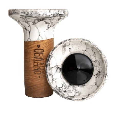 Buy Shisha Bowl Oblako Flow (Black on White-Black Marble)