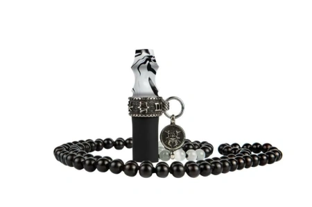 Price Personal Mouthpiece Japona Samurai Beads White