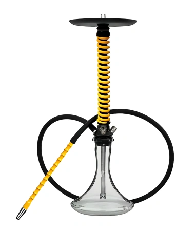 Dubai Hookah Mamay Customs Coilovers Black-Yellow (Shaft,mouthpiece)