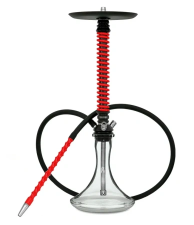 Shop Hookah Mamay Customs Coilovers Black-Red (Shaft,mouthpiece)