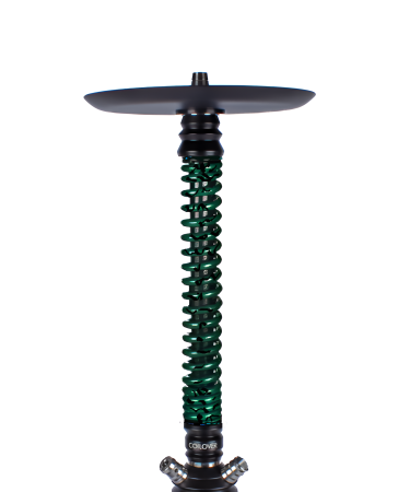 Hookah Mamay Customs Coilovers ANOD Black-Green Splash (Shaft,mouthpiece)