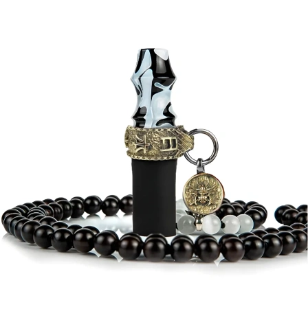 Price Personal Mouthpiece Japona Samurai Beads White