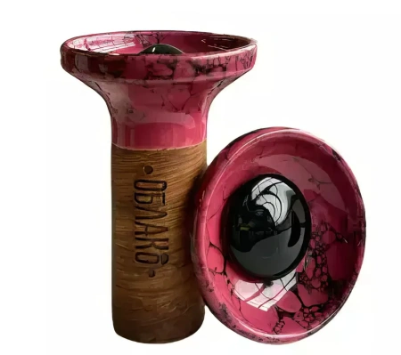 Dubai Shisha Bowl Oblako Flow (Black on Crimson-Black Marble)