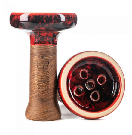 Dubai Shisha Bowl Oblako Black Glaze (Red-Black Marble)